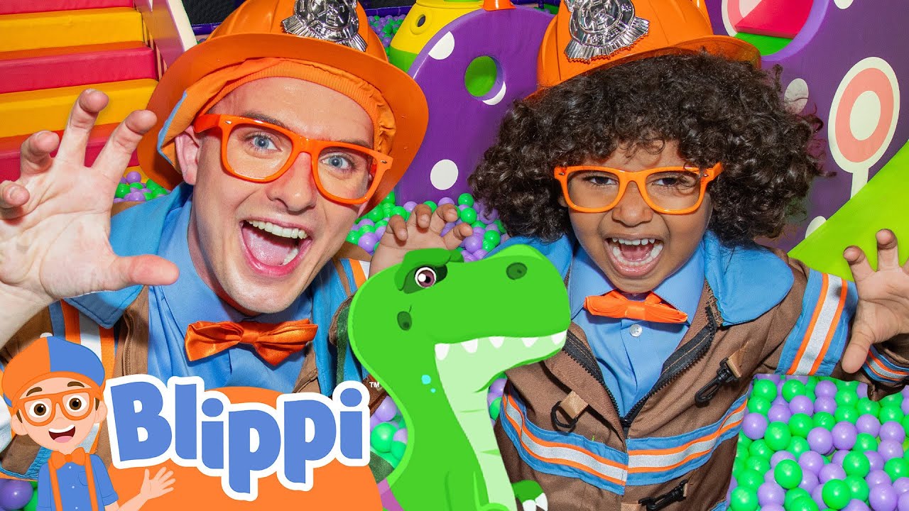 Blippi the Hero!🔥 Saving the Dinosaur in a Firefighter Rescue | Educational Videos for Kids img