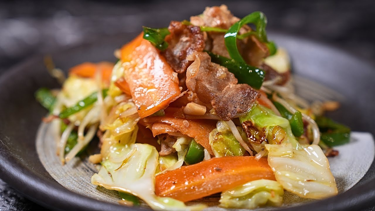 Make Ultimate YASAI ITAME - Japanese Stir-Fried Pork and Vegetables Recipe ! img