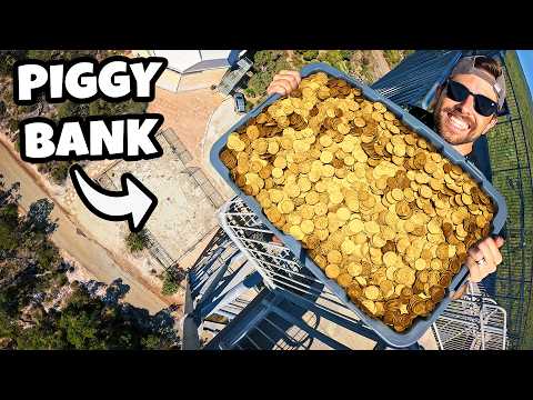 10,000 Coins Vs Piggy Bank from 45m! What Are The Odds 1 Goes In? img